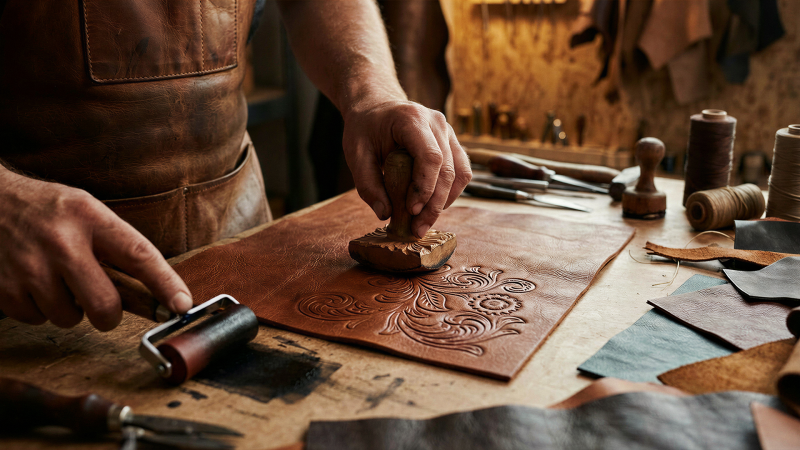 ورشة النقش الأسباني على الجلد