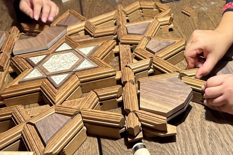 Islamic Wood Mastery: Inlay Hexagonal Jewelry Box & Joinery for Mangour Screens